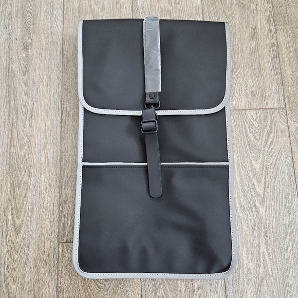Rains Waterproof Backpack in Black Reflective - Picture 1 of 11